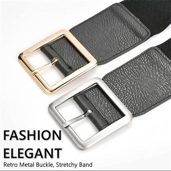 Women Wide Belt, Elastic Cinch Waist Belt for Ladies Dresses, Retro Stretchy Wai main image 7